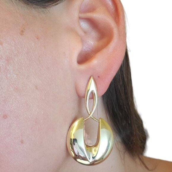 14K Yellow Gold Drop Earrings #17991